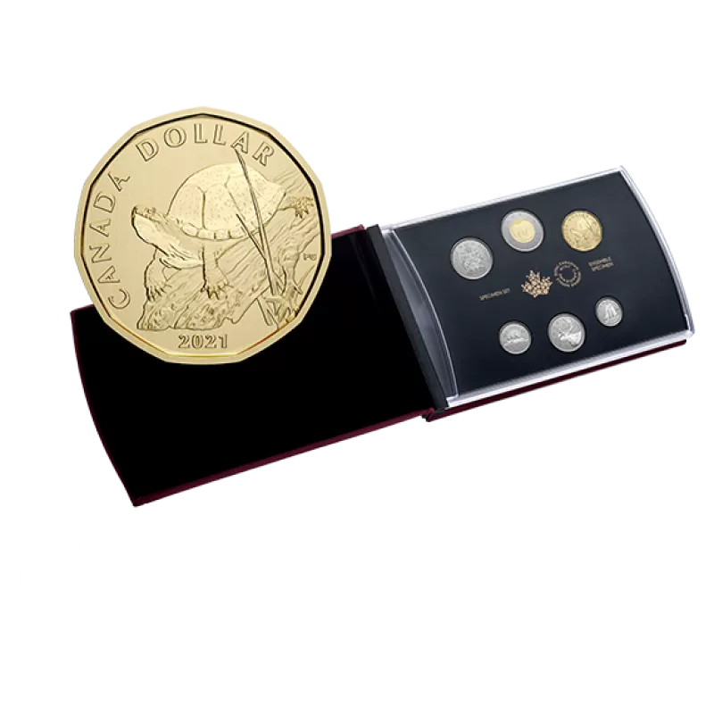 2021 Canadian Specimen 6-Coin Collector Set ft $1 Blanding's